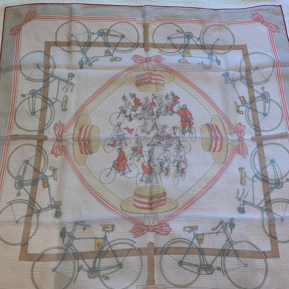 Hermes Les Becanes 70 Mousseline Scarf
